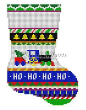 0275 Bold Stripe Train Mini Stocking