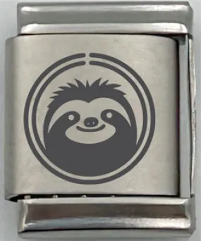 13mm Laser Engraved Charm - Sloth