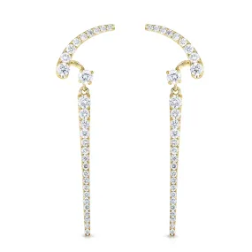 1.40ctw Diamond Dagger Earrings