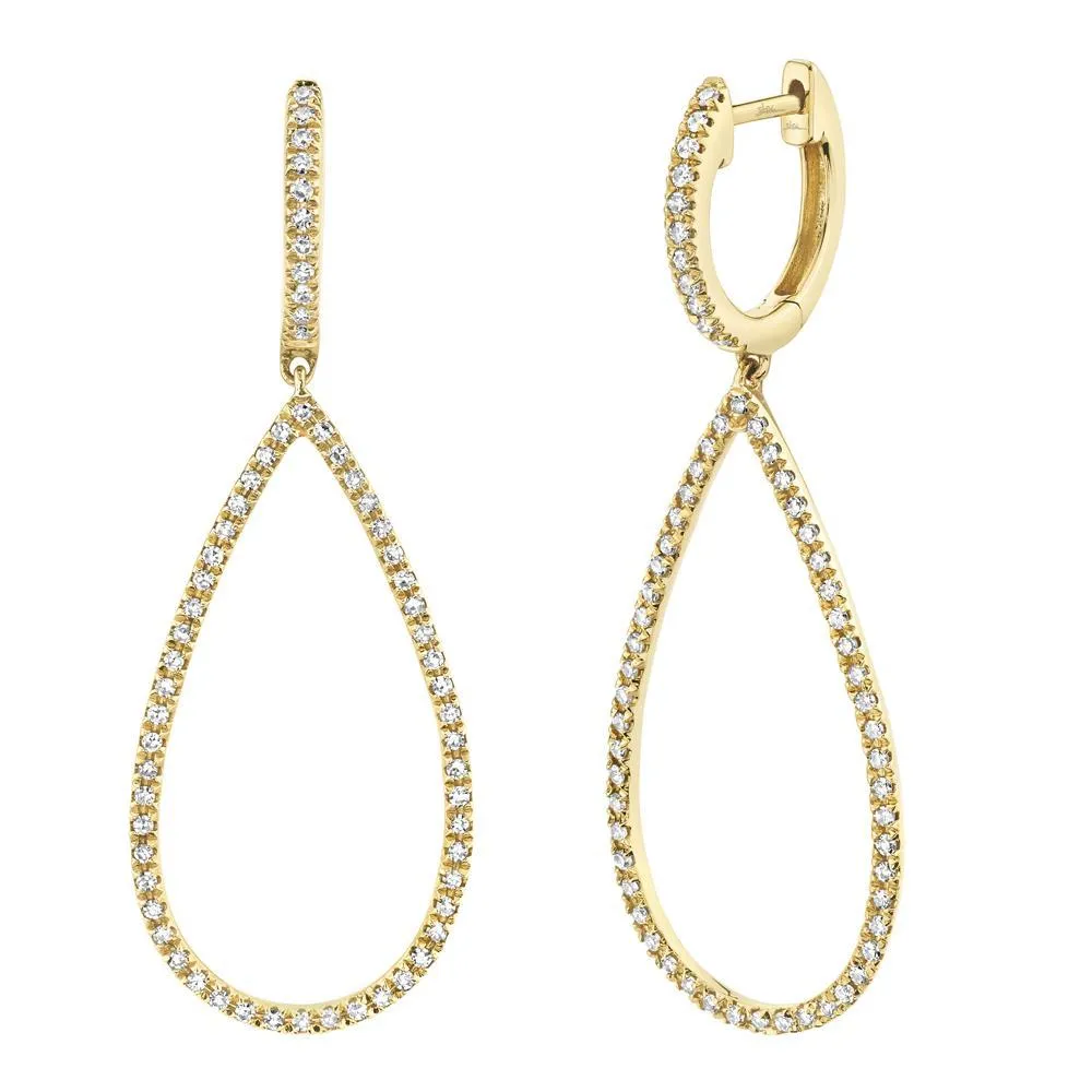 14K GOLD DIAMOND CAROL EARRINGS