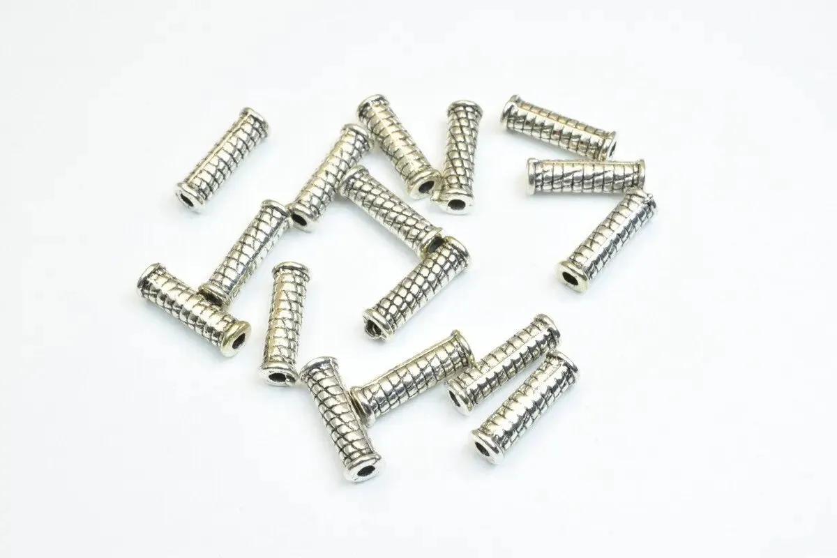 16 PCs Alloy Tube Bar Connector Charm Beads Size 14x4.5mm Hole Size 1.5mm For Jewelry Making