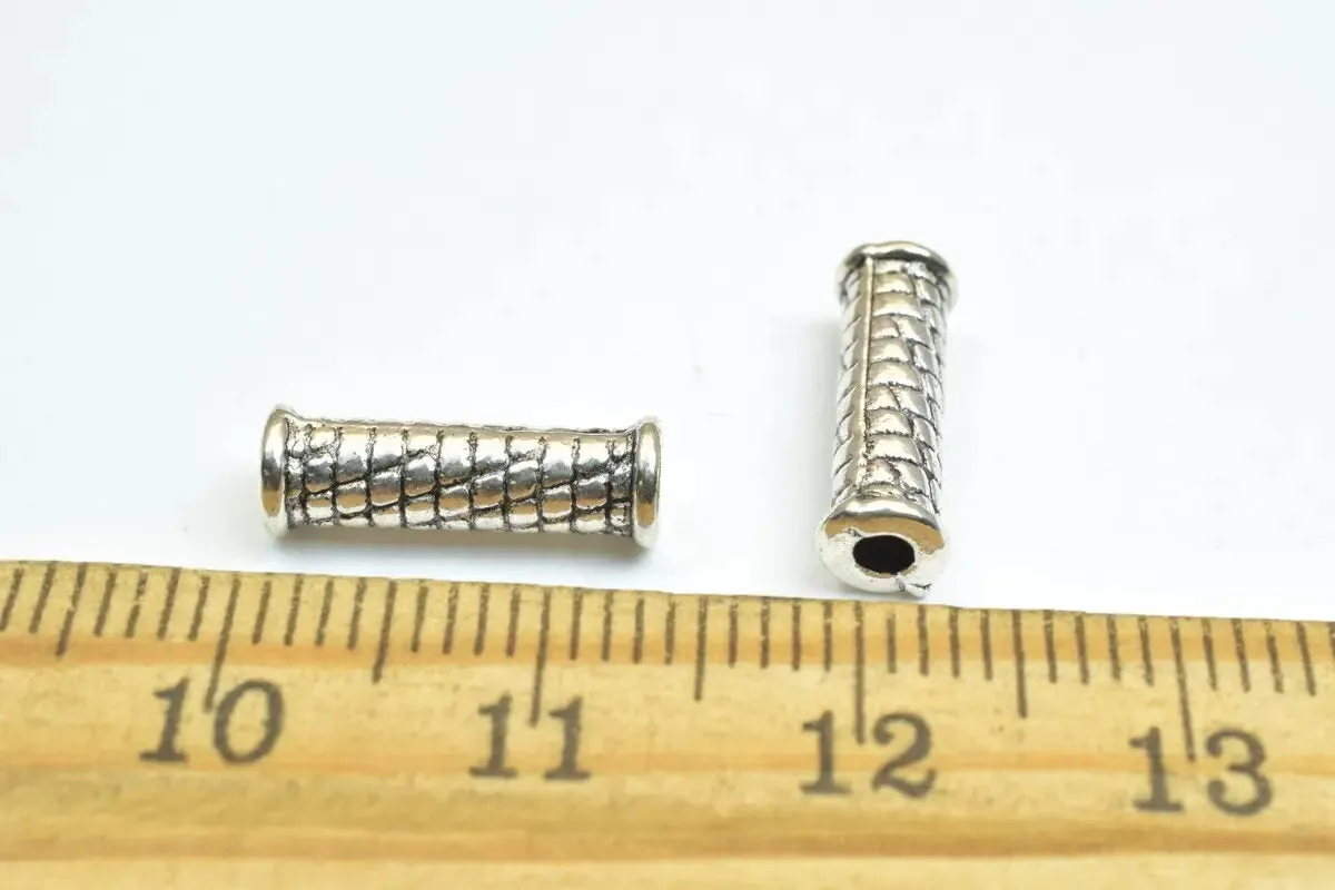 16 PCs Alloy Tube Bar Connector Charm Beads Size 14x4.5mm Hole Size 1.5mm For Jewelry Making