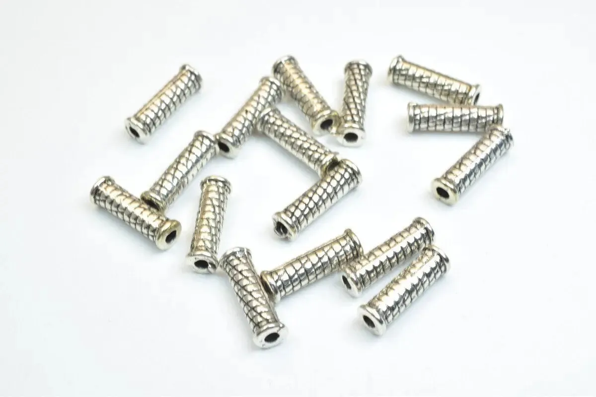 16 PCs Alloy Tube Bar Connector Charm Beads Size 14x4.5mm Hole Size 1.5mm For Jewelry Making