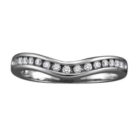 1/7 CTW Diamond Wedding Ring in 14KT White Gold