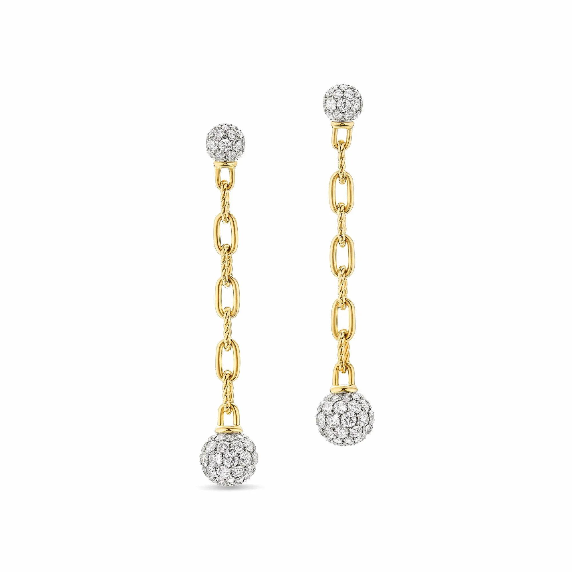 33mm Madison Pave Bead Drop Earrings  2.38