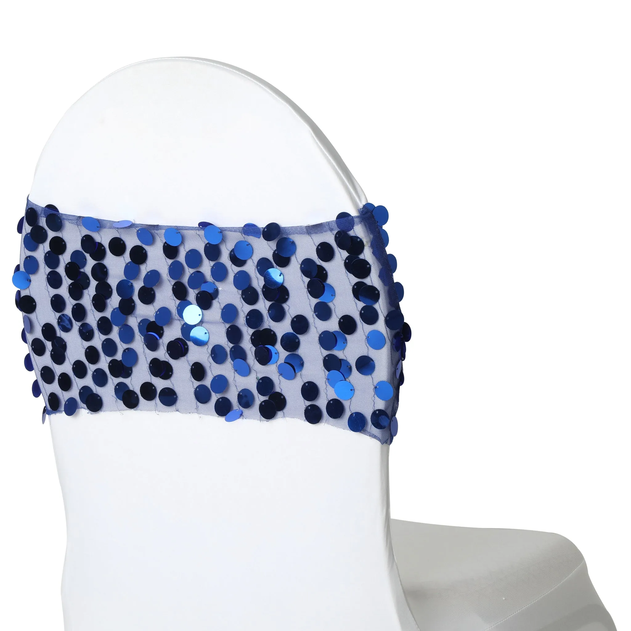 5 pcs/pk Payette Sequin Chair Bands - Royal Blue