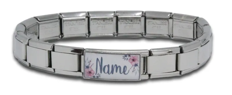 9mm Italian Charm Bracelet   Superlink Name Charm 2 (click to personalize)