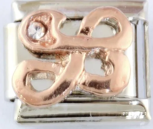 9mm Rose Gold Plated Letter L Charm