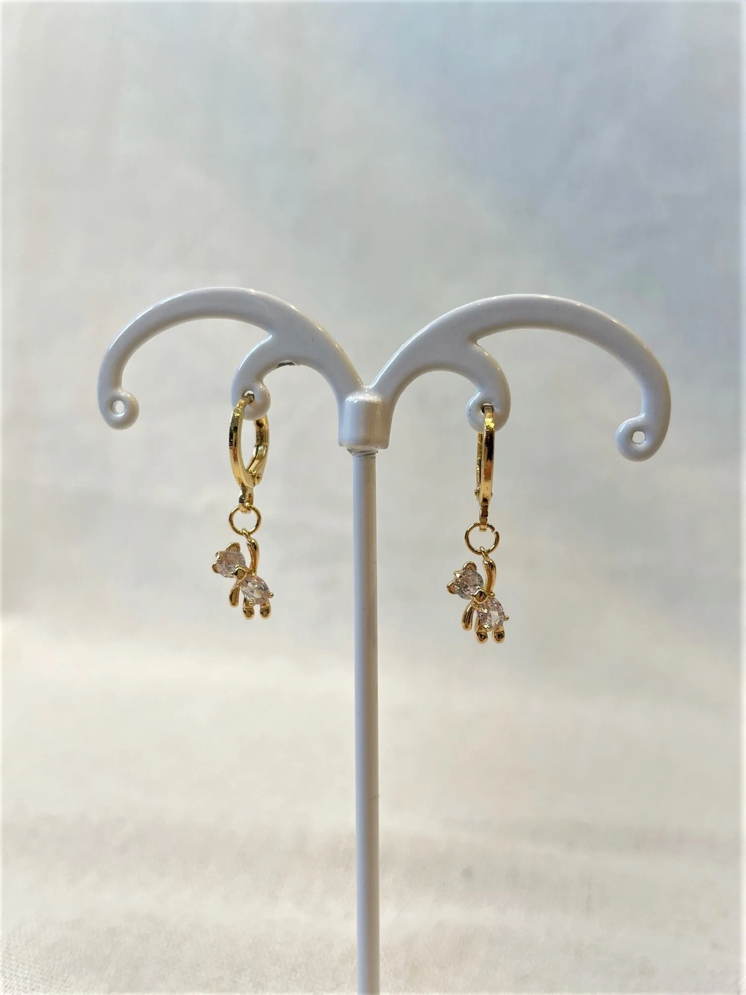 Alice Rose Jewellery - Gold Bear Earrings