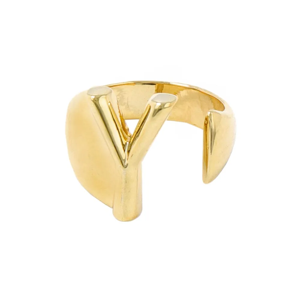 Alphabet Ring In Gold-Tone