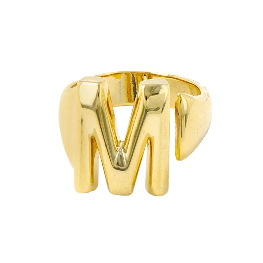 Alphabet Ring In Gold-Tone