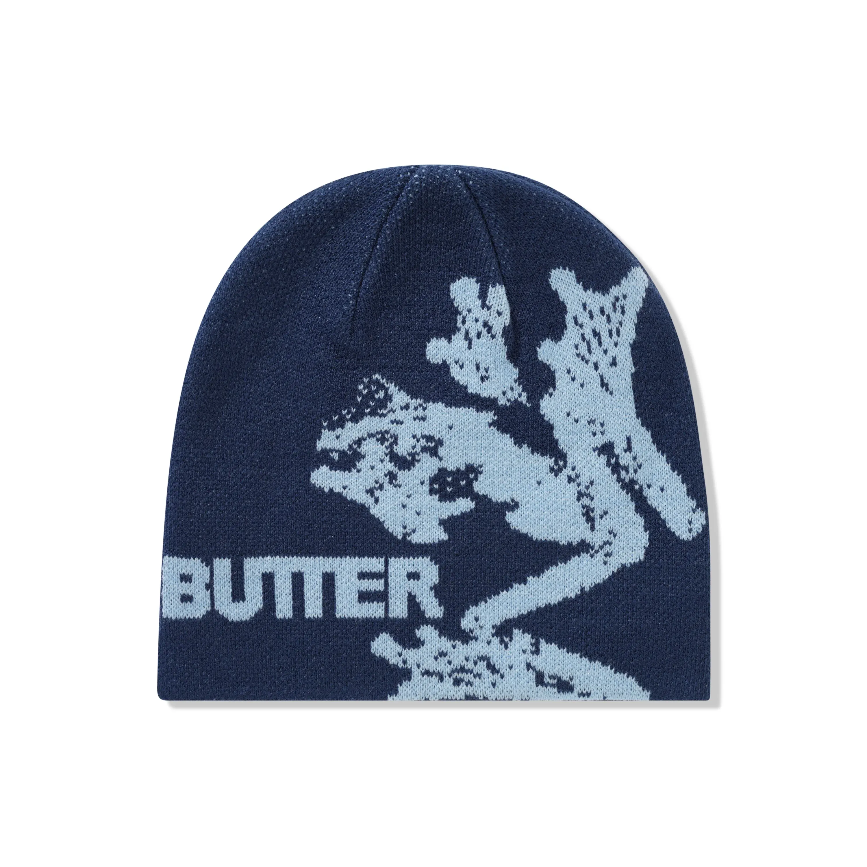 Amphibian Skull Beanie, Navy