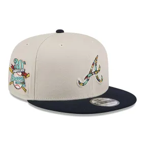 Atlanta Braves Floral Fill Light Beige 9FIFTY Snapback Cap