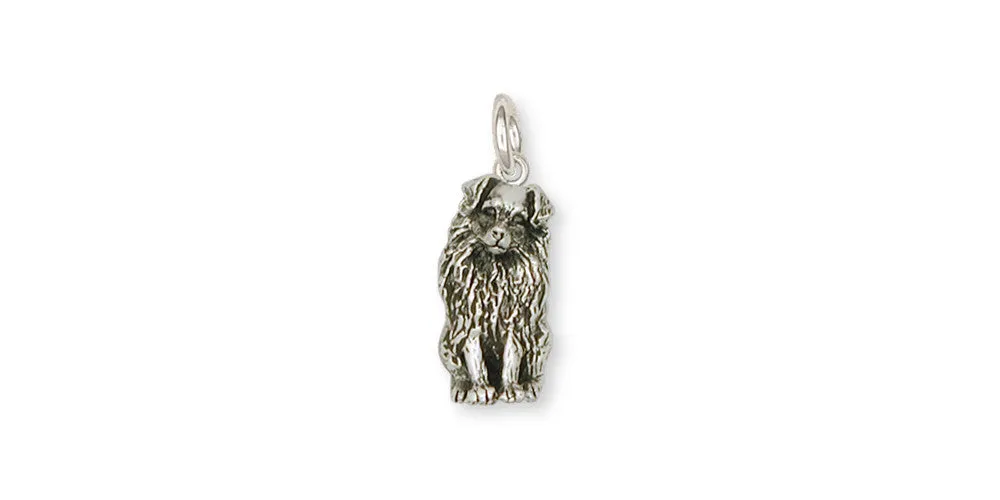 Australian Shepherd Charm Jewelry Sterling Silver Handmade Dog Charm AU8-C