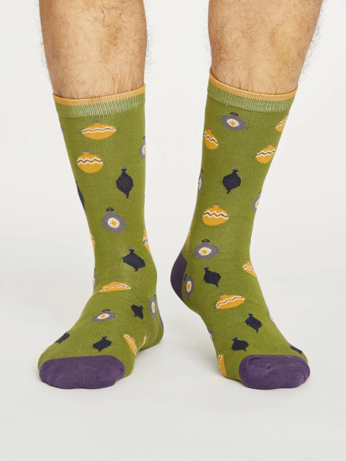 Bauble Spot Socks - Olive