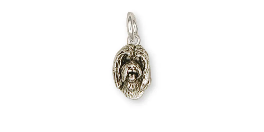 Bearded Collie Charm Handmade Sterling Silver Dog Jewelry BCL3-C