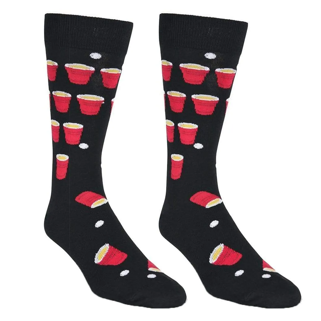 Beer Pong Men’s Crew Socks