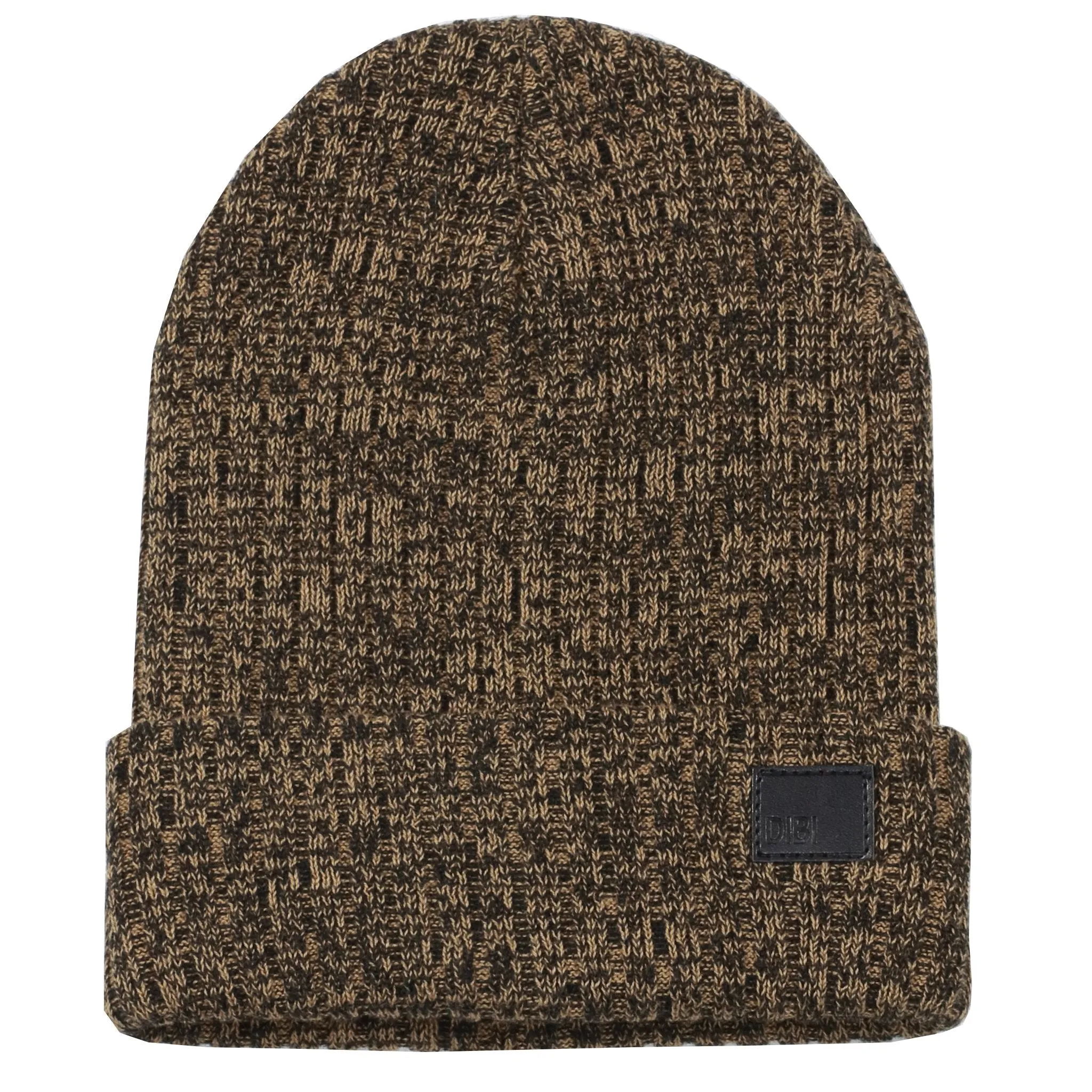 Black & Brown Melange Beanie