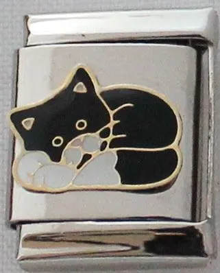 Black and White Cat 13mm Charm