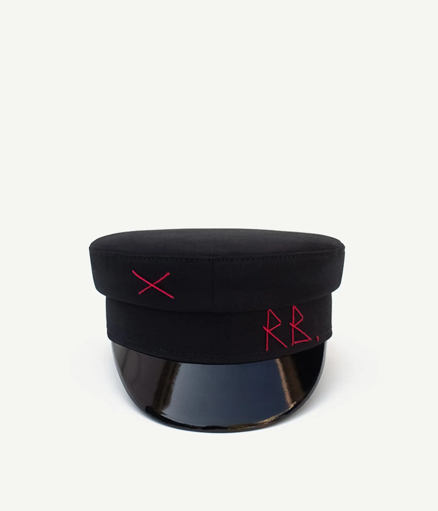 Black Cotton Baker Boy Cap