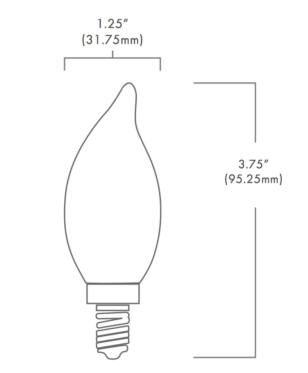 Brilliance LED Low Voltage Candelabra Edge Filament LED Lamp