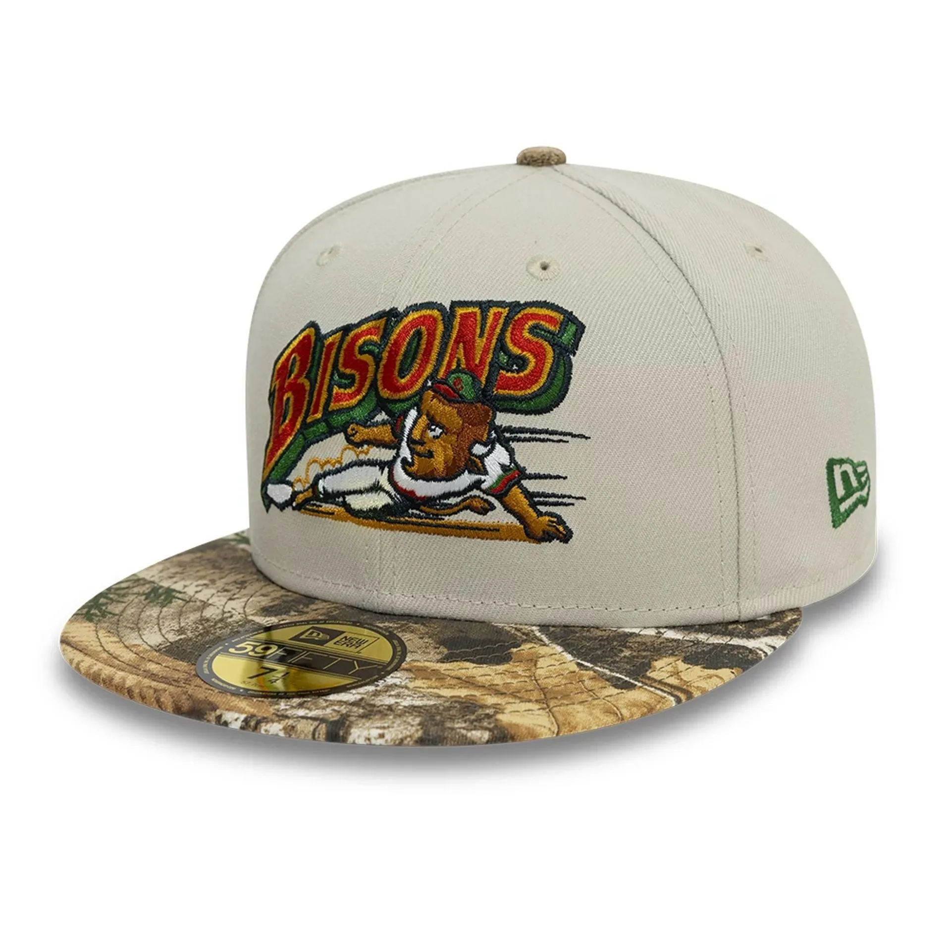 Buffalo Bisons Real Tree Beige 59FIFTY Fitted Cap