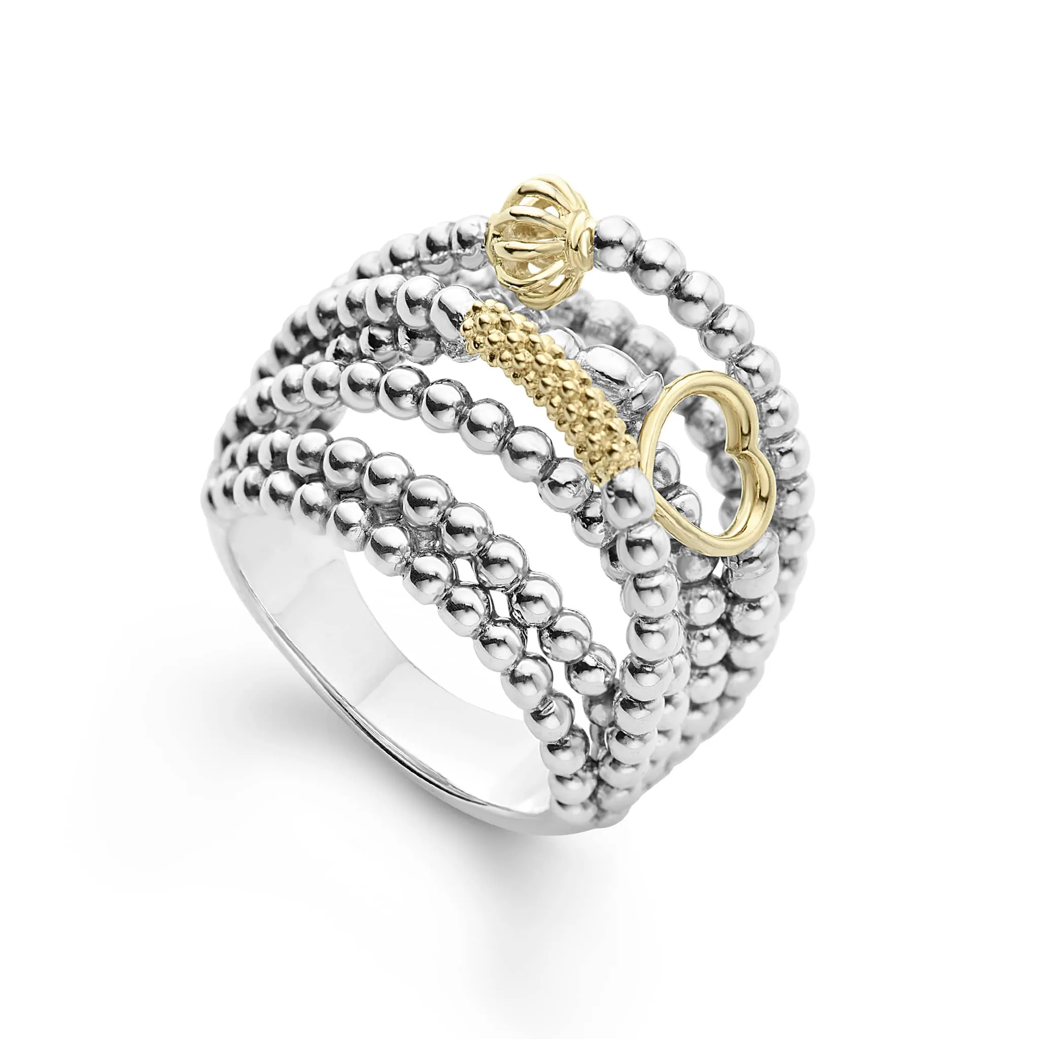 Caviar Icon Two-Tone Caviar Statement Ring