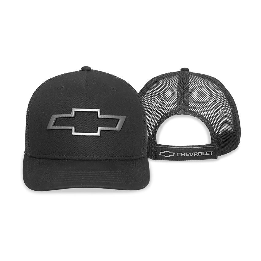 Chevrolet Black Mesh Back Iridescent Bowtie Cap