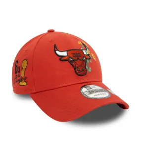 Chicago Bulls Flower Icon Copper 9FORTY Adjustable Cap