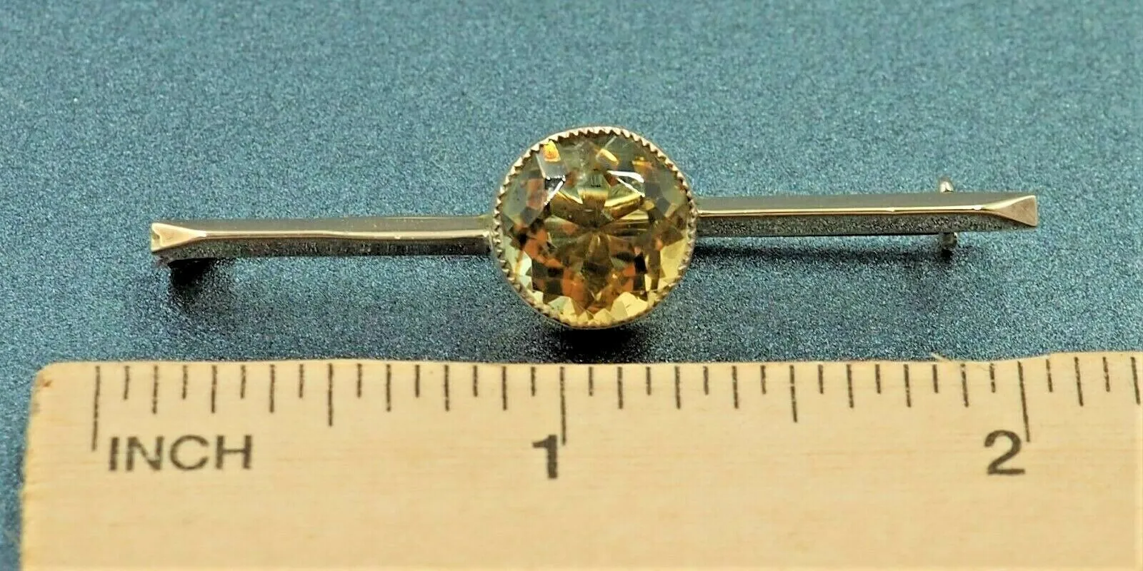 Citrine 9ct Yellow Gold Brooch