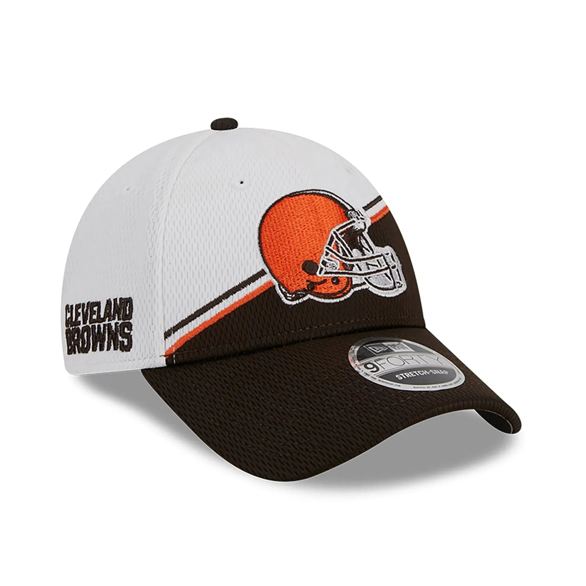 Cleveland Browns NFL Sideline 2023 White 9FORTY Stretch Snap Cap