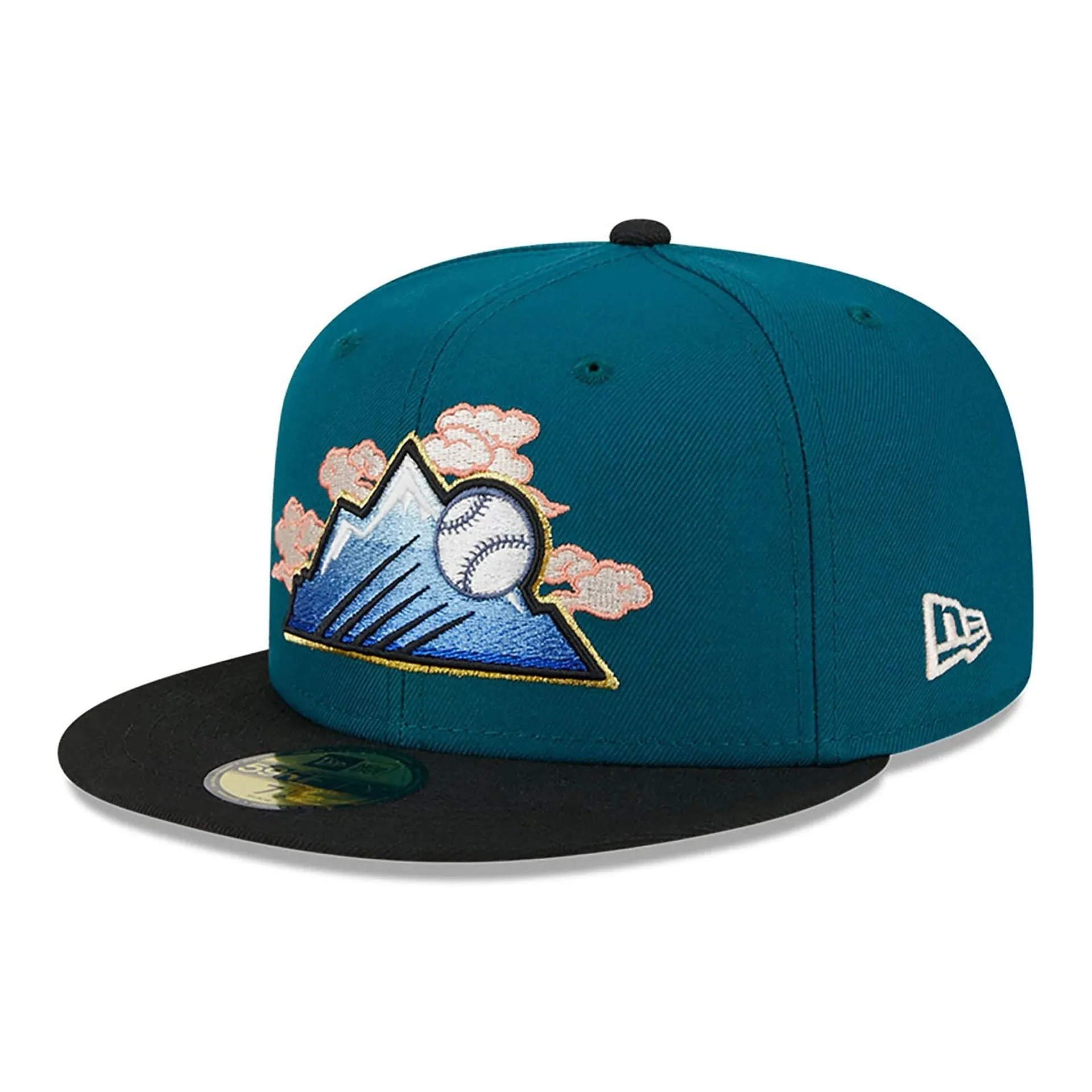 Colorado Rockies Cloud Spiral Dark Green 59FIFTY Fitted Cap