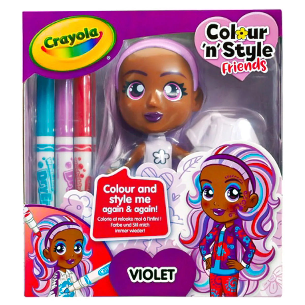 Crayola Colour 'n' Style Friends Violet Doll