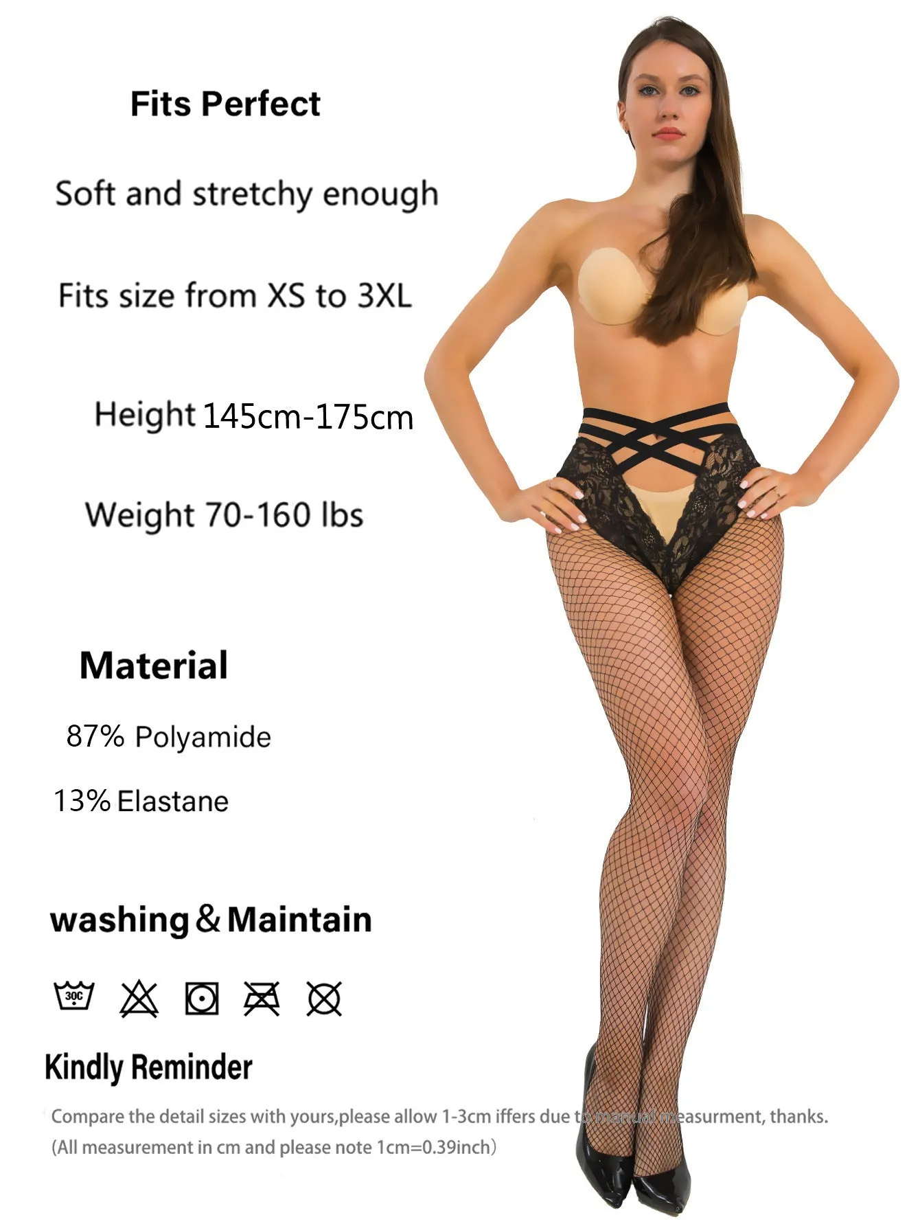 Cross Fishnet Lace Stockings