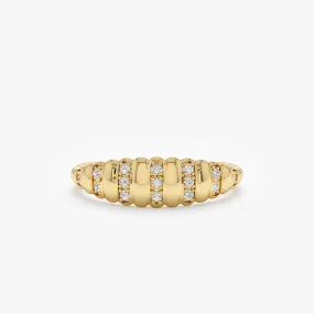 Diamond Croissant Bubble Ring, Genesis