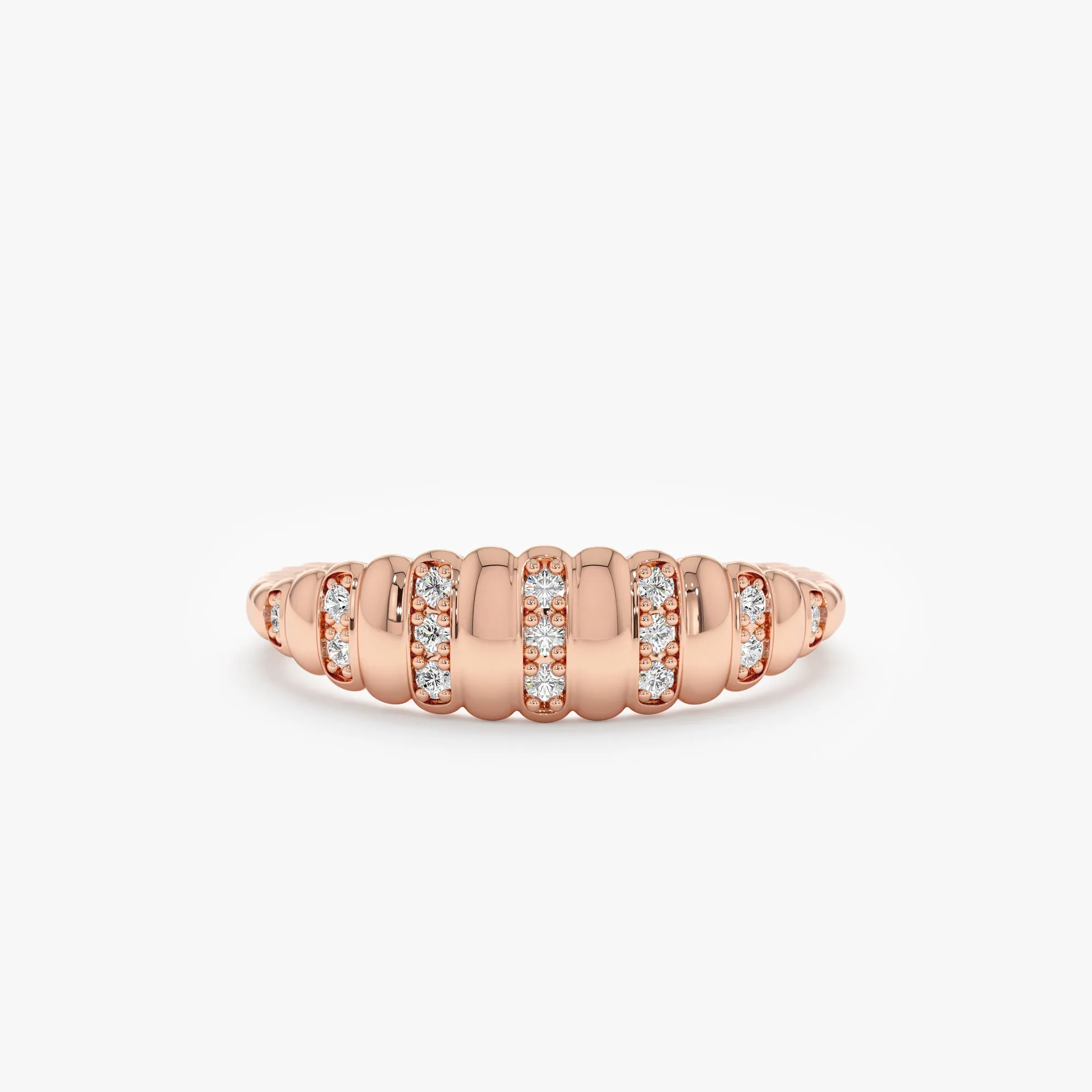 Diamond Croissant Bubble Ring, Genesis