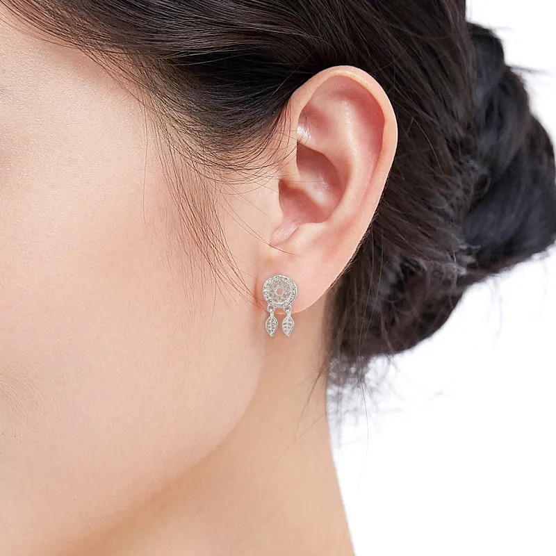 Dream Catcher Cubic Zirconia  Earrings