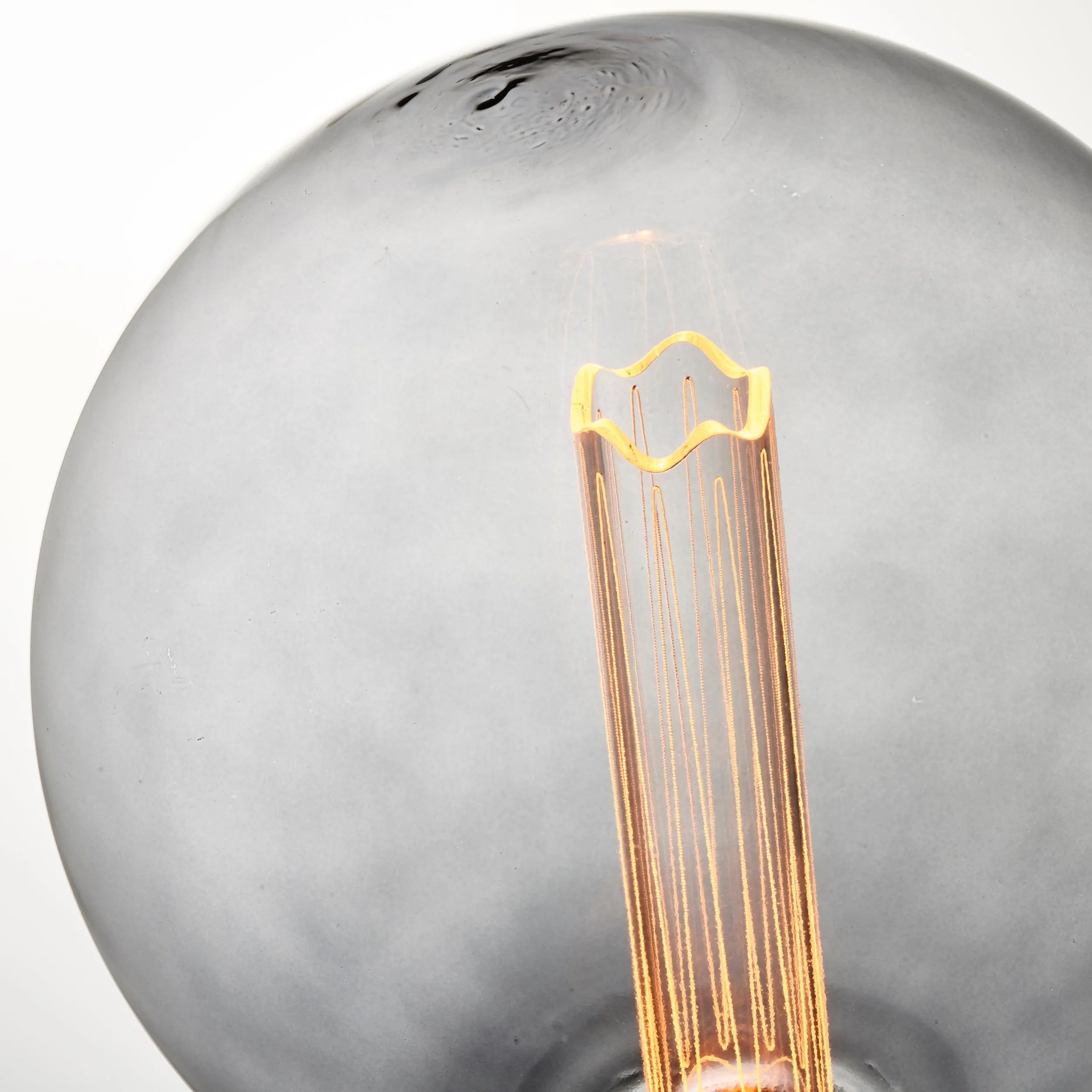 E27 Smoked Glass Globe Internal Cylinder LED 2.8w Light Bulb