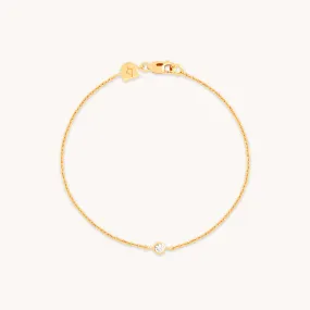 Essential Crystal Charm Bracelet in Gold