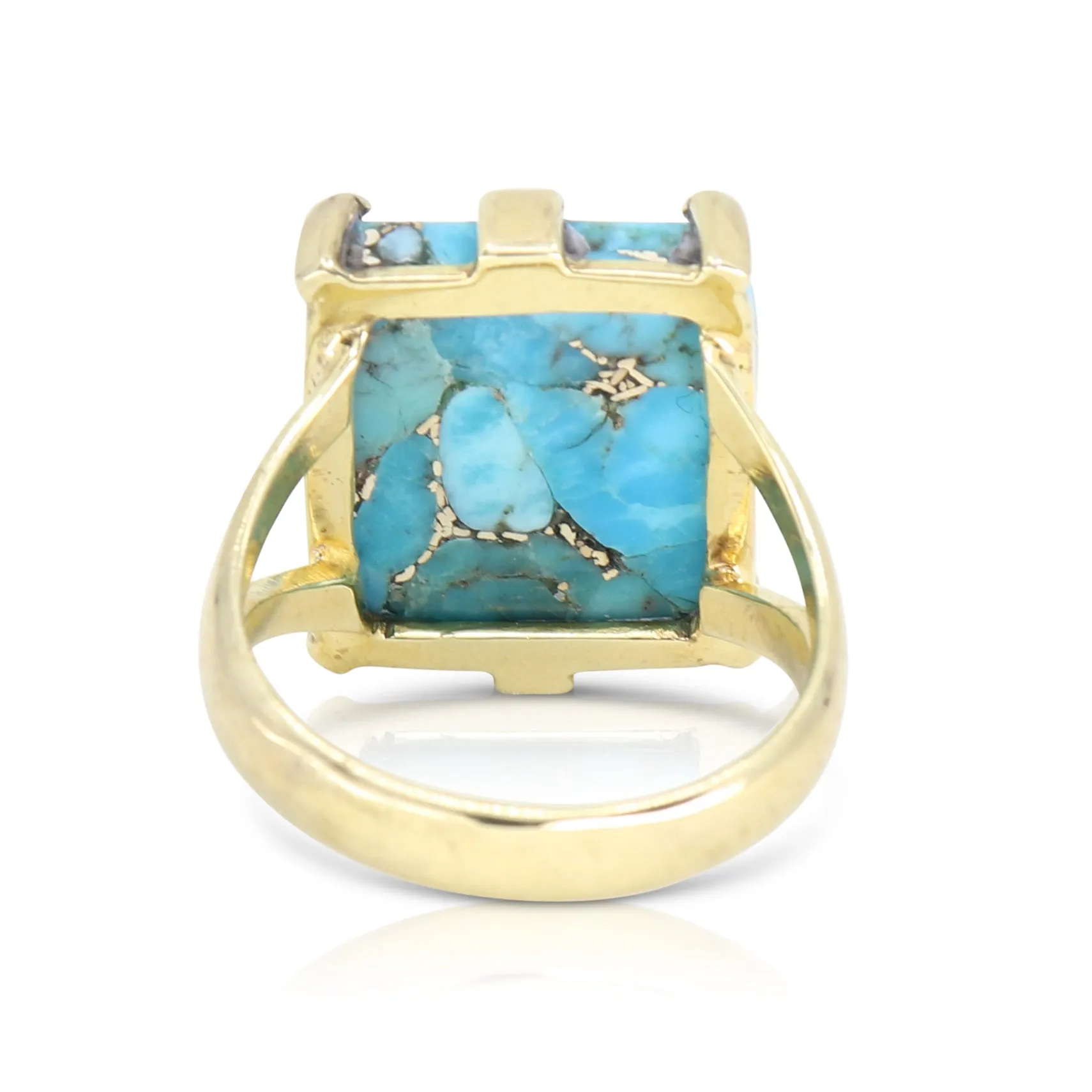 Etheria Copper Turquoise Gold Ring