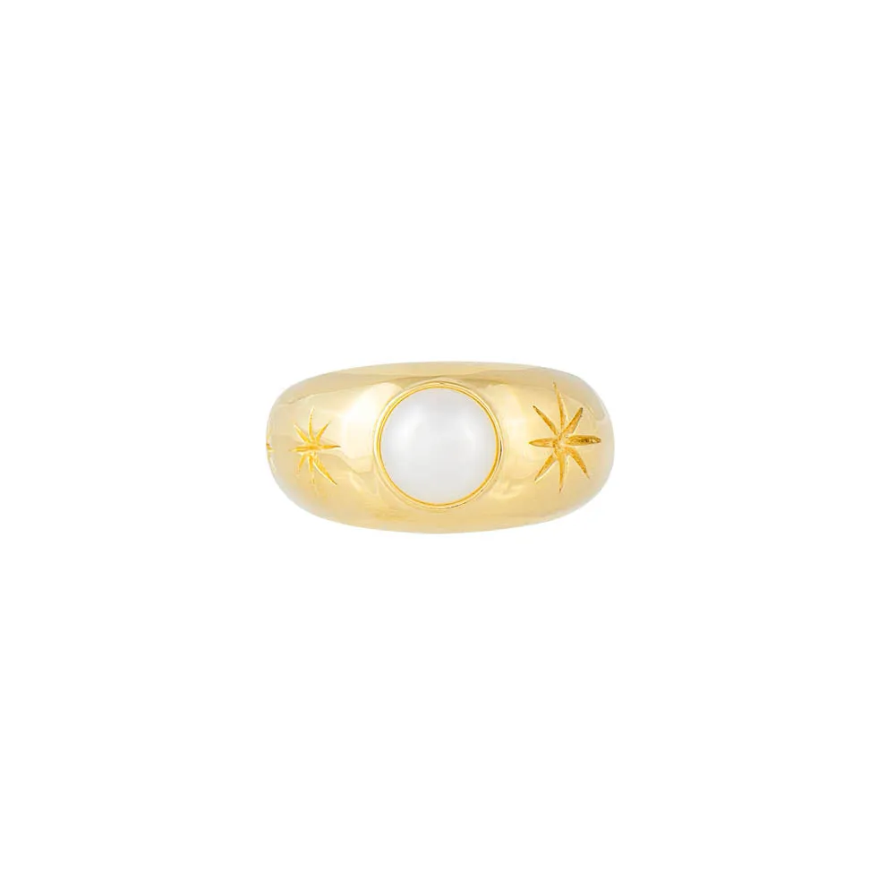 Fairley Starburst Pearl Ring