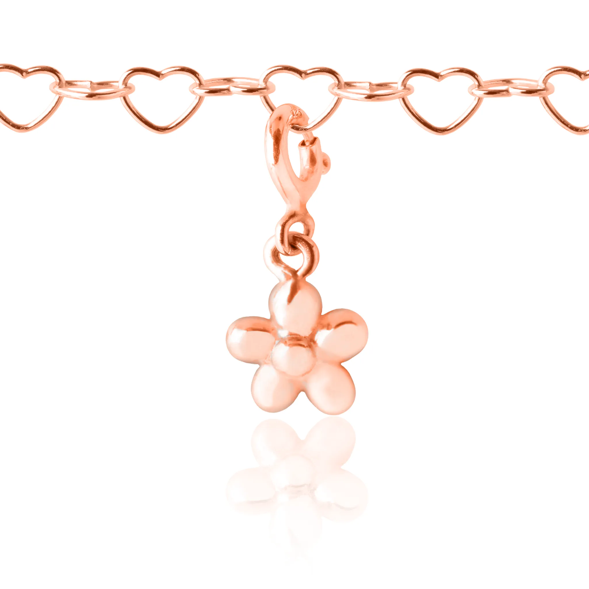 Flickering Flower Charm - Rose Gold