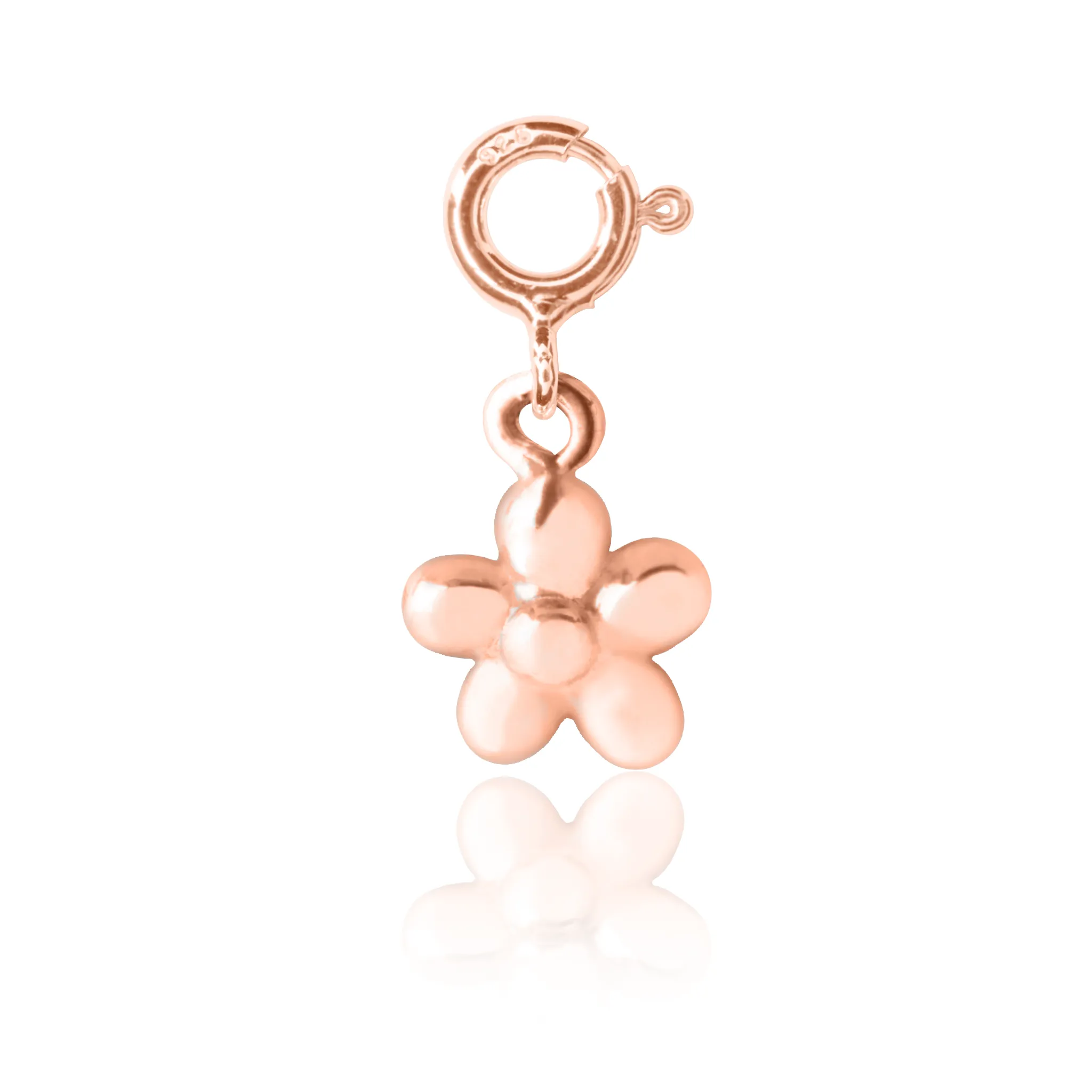 Flickering Flower Charm - Rose Gold