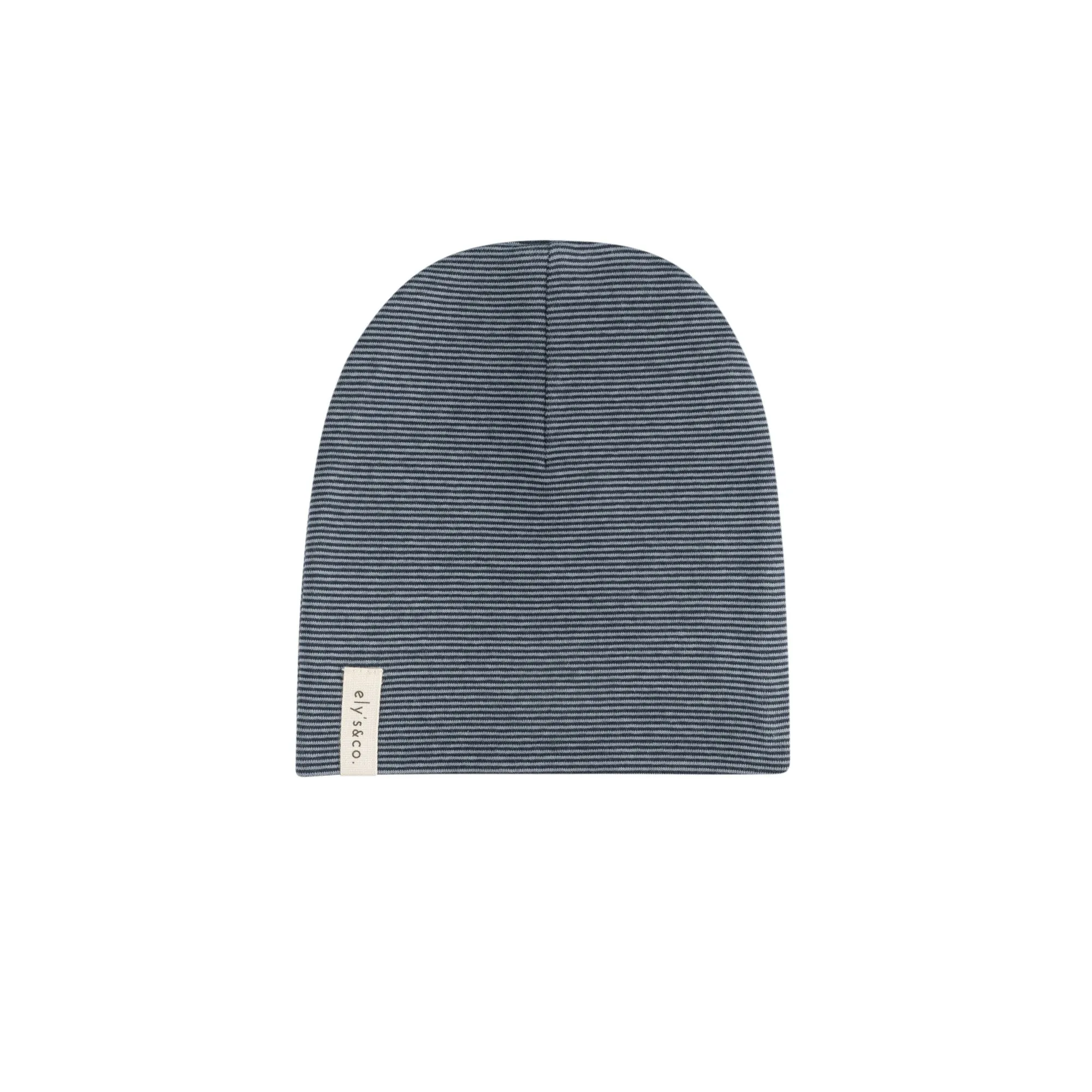 footie french with stripe beanie - blue