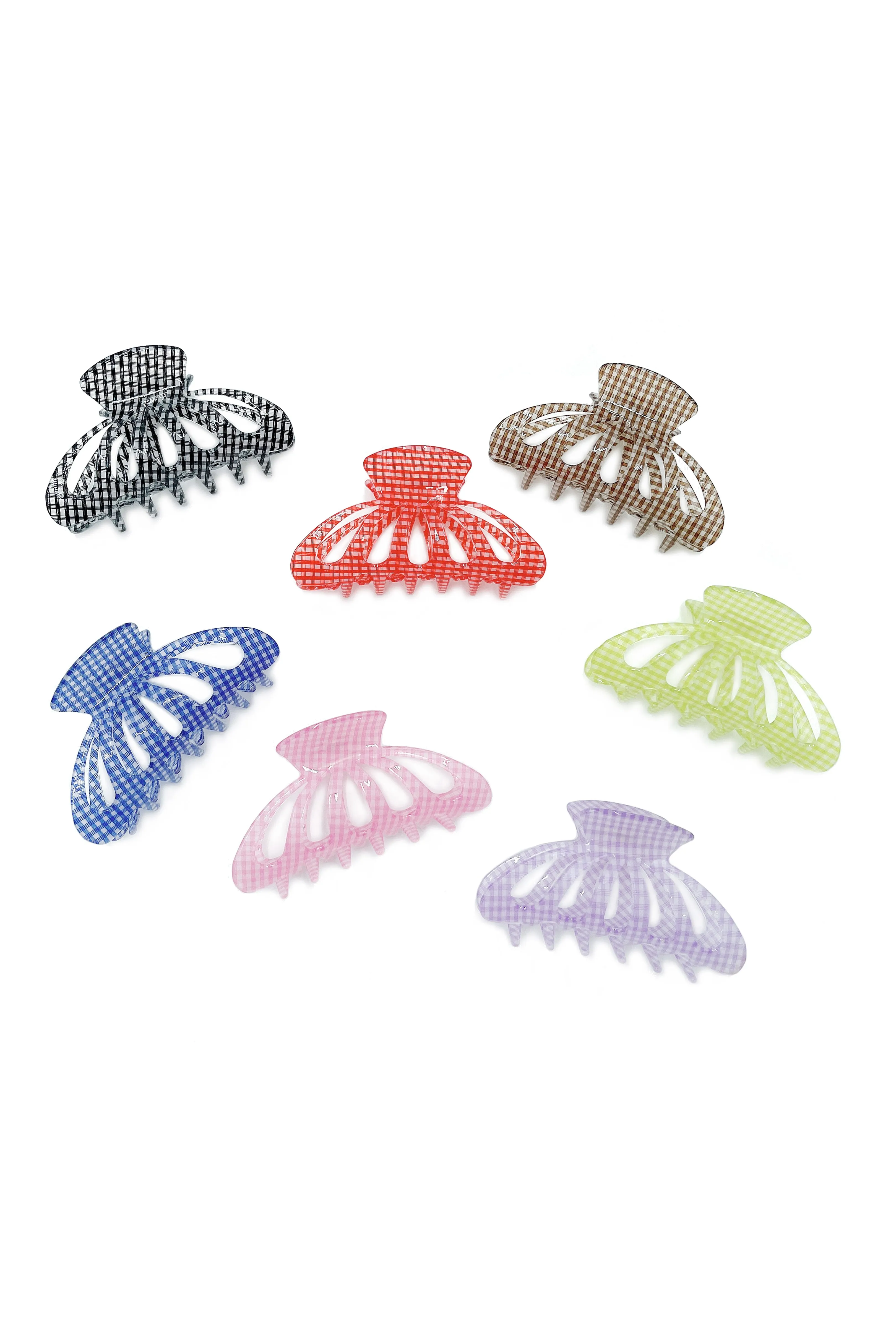 Gingham Hair Claw Clip