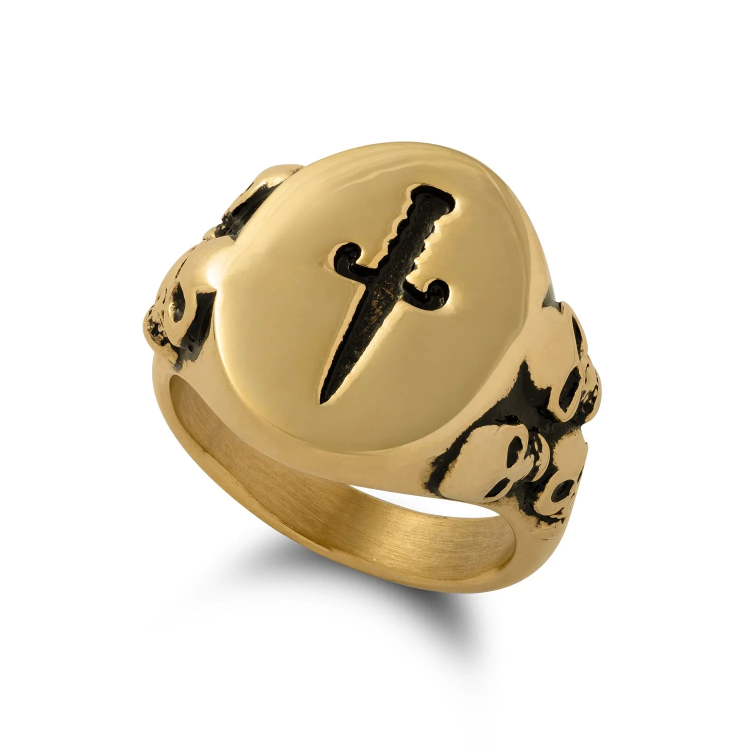 Graveyard Signet Ring (Gold)