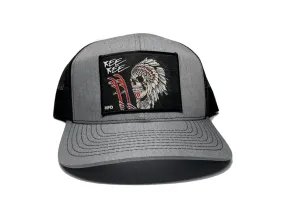 Grey / Black Indian Chief Kee Kee Hat