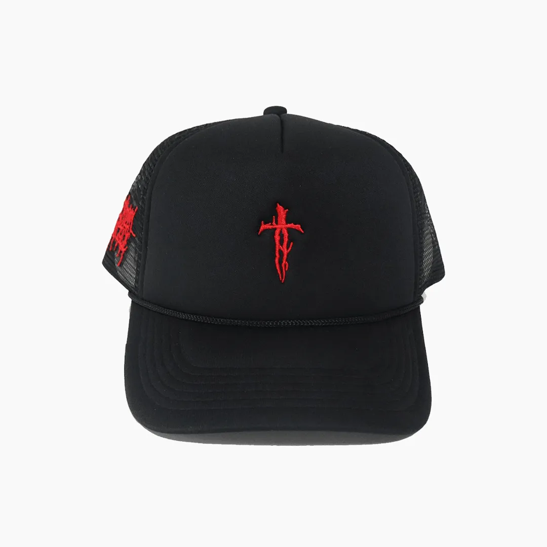 GRUNGE DAGGER TRUCKER - BLACK/RED