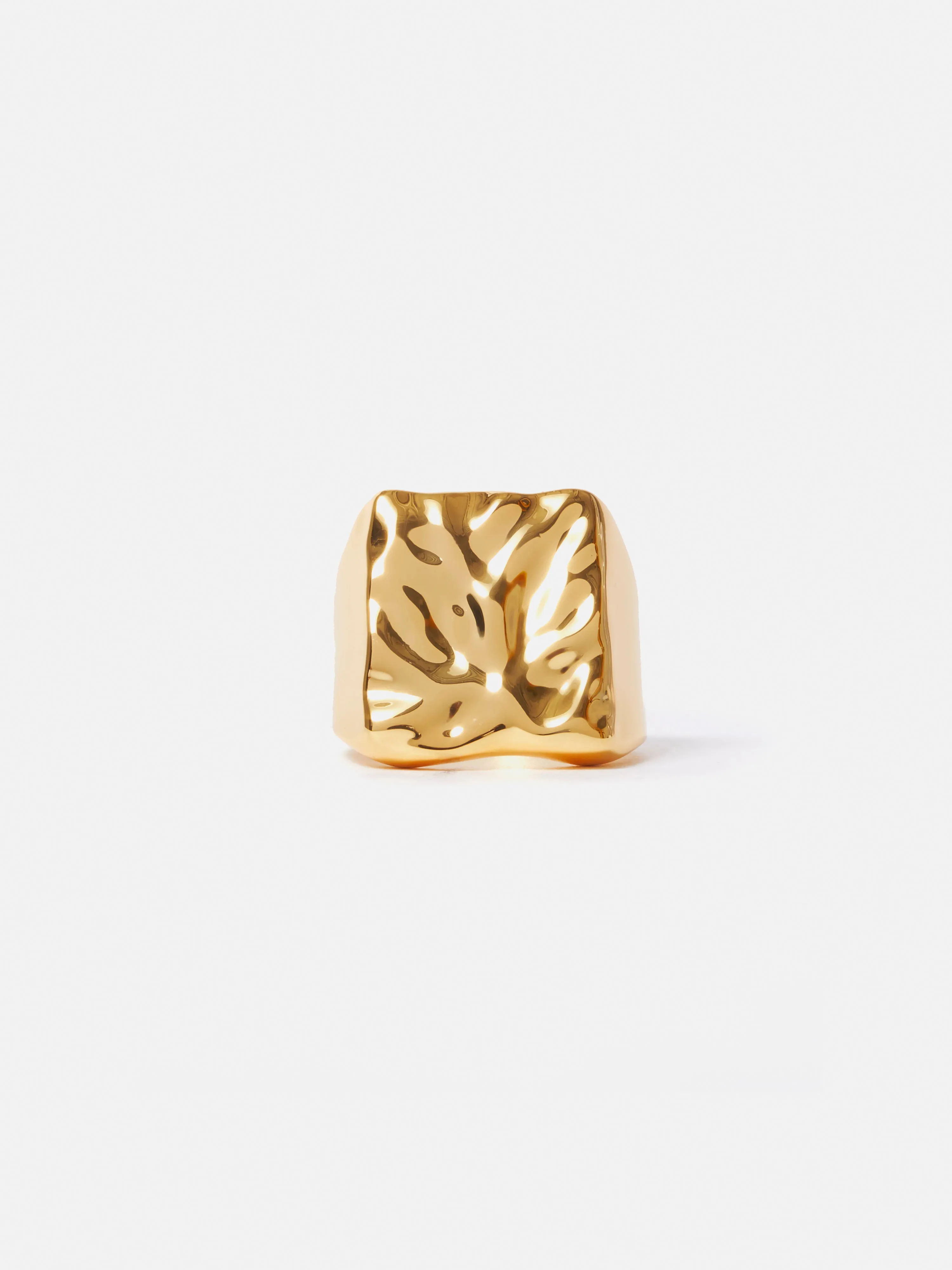 Hammered Signet Ring | Gold