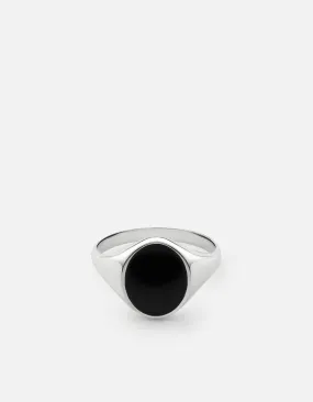 Heritage Ring, Sterling Silver/Black